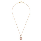 Bvlgari Divas' Dream Necklace 18k Rose Gold Rubellite Diamond Openwork Pendant 0004066