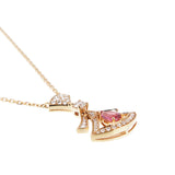Bvlgari Divas' Dream Necklace 18k Rose Gold Rubellite Diamond Openwork Pendant 0004066
