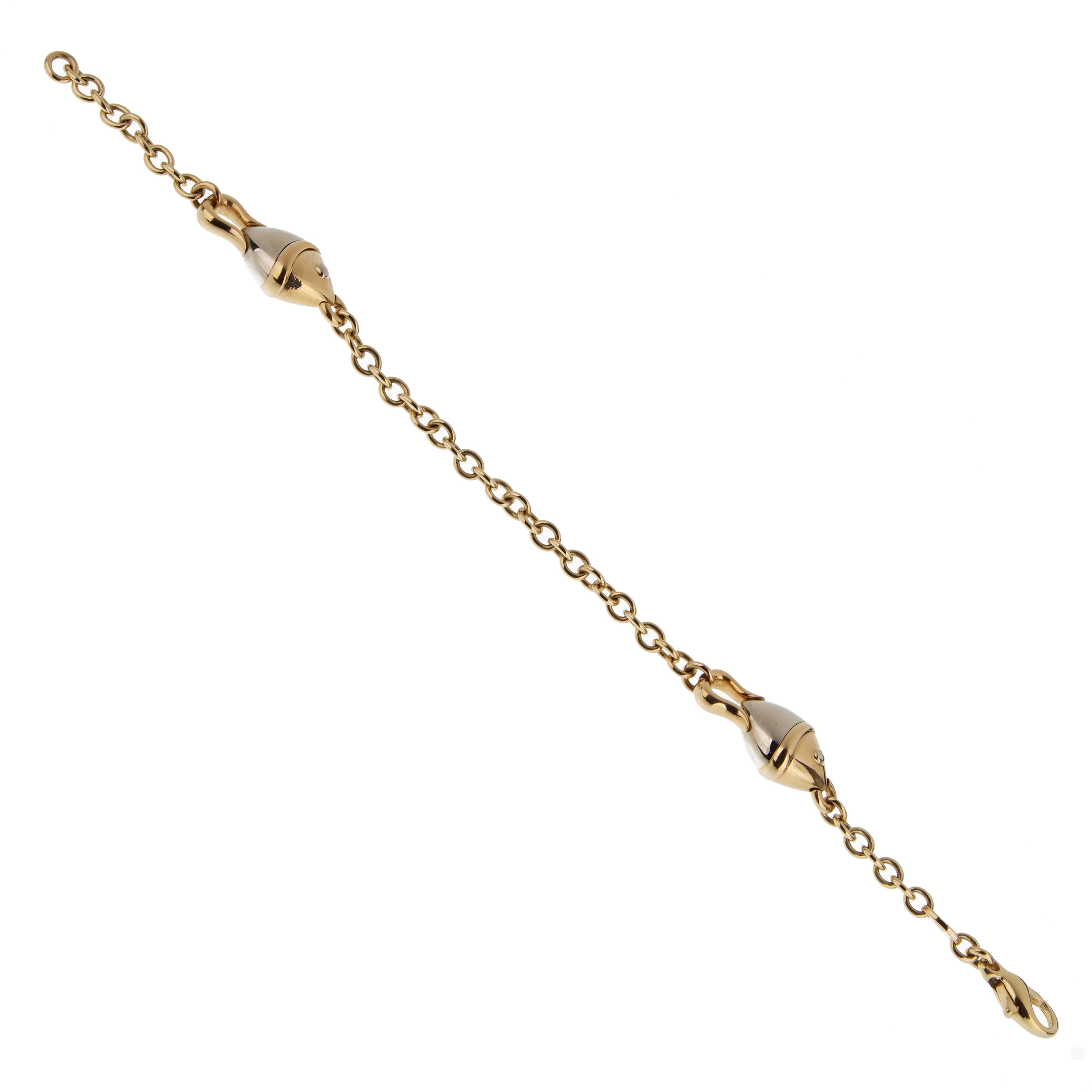 Bvlgari Naturalia Vintage Fish Station Bracelet 18k Yellow Gold
