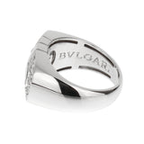 Bvlgari Parentesi Diamond 18k White Gold Ring Sz 4 1/2 0003651