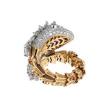 Bvlgari Serpenti High Jewelry Diamond & Ruby 18K Yellow Gold Ring 1bvl104