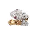 Bvlgari Serpenti High Jewelry Diamond & Ruby 18K Yellow Gold Ring 1bvl104