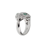 Bvlgari Serpenti Seduttori Emerald Diamond White Gold Ring Sz 6 1/2 1gu8rgyhd747