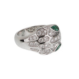 Bvlgari Serpenti Seduttori Emerald Diamond White Gold Ring Sz 6 1/2 1gu8rgyhd747