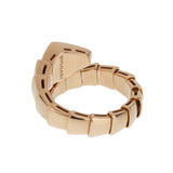 Bvlgari Serpenti Viper Ring 18K Rose Gold Pave Diamond 0004038