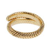 Bvlgari Spiga Vintage 18k Yellow Gold Wrap Cuff Bracelet