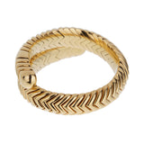 Bvlgari Spiga Vintage 18k Yellow Gold Wrap Cuff Bracelet