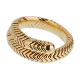 Bvlgari Spiga Vintage 18k Yellow Gold Wrap Cuff Bracelet