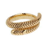 Bvlgari Spiga Vintage 18k Yellow Gold Wrap Cuff Bracelet 0004007