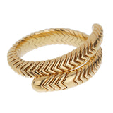 Bvlgari Spiga Vintage 18k Yellow Gold Wrap Cuff Bracelet 0004007