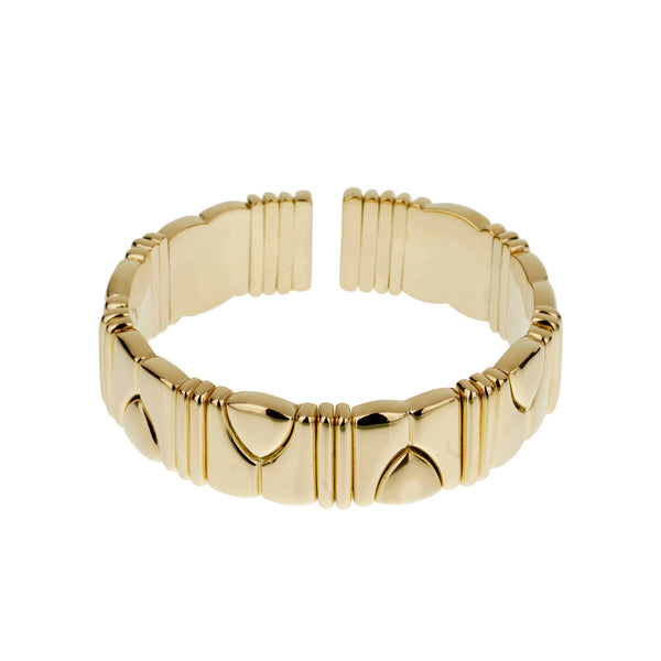 Bvlgari Vintage 18k Yellow Gold Cuff Bangle Bracelet