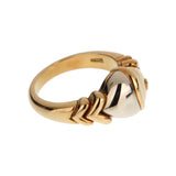 Bvlgari Vintage Naturalia Ruby 18k White & Yellow Gold Ring Sz 5 1/2 0003856