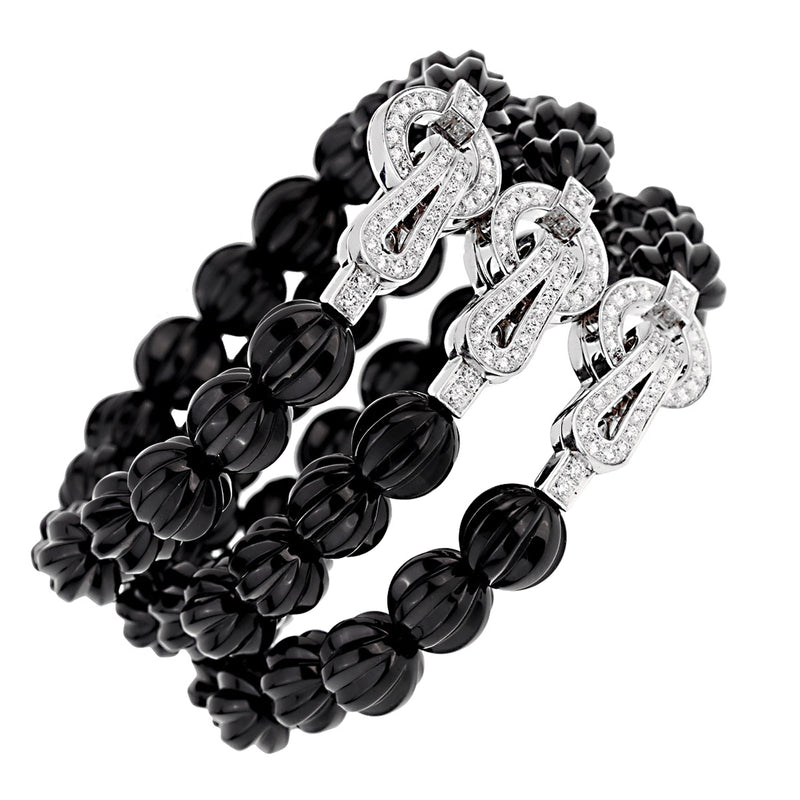 Black Diamond,Emerald & Beads Bracelet - JEWELS BY QUEENIE
