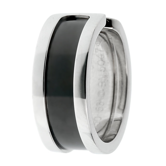 Cartier C de Cartier Black Enamel White Gold Ring