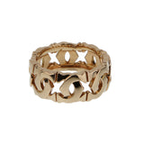 Cartier C de Cartier Openwork 18k Yellow Gold Band Ring 0004107