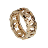 Cartier C de Cartier Openwork 18k Yellow Gold Band Ring 0004107