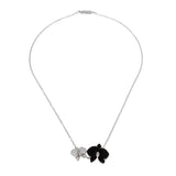 Cartier Caresse d'Orchidées Diamond and Onyx Necklace in 18k White Gold 0004051