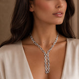 Cartier Diadea Diamond 18k White Gold Link Necklace 1dia746ajf