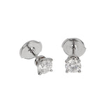 Cartier Diamond Stud Earrings in Platinum, 1.00ctw GIA Certified 0004047