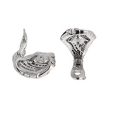 Cartier Diamond Swirl 18k White Gold Clip-On Earrings 0004018