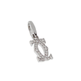 Cartier Double C Diamond Charm 18k White Gold 0004183
