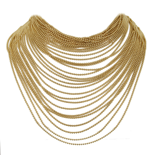 Cartier Draperie 18k Yellow Gold Beaded Vintage Necklace 0003525