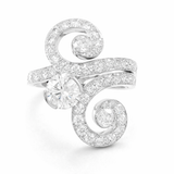 Cartier French 2.78ct Diamond Cocktail Ring 18k White Gold
