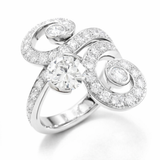 Cartier French 2.78ct Diamond Cocktail Ring 18k White Gold