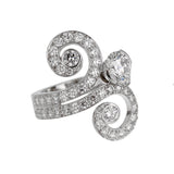 Cartier French 2.78ct Diamond Cocktail Ring 18k White Gold Sz 6 0003908