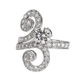 Cartier French 2.78ct Diamond Cocktail Ring 18k White Gold Sz 6 0003908