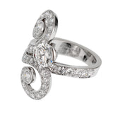 Cartier French 2.78ct Diamond Cocktail Ring 18k White Gold Sz 6 0003908