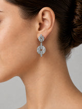 Cartier Himalia Earrings 18K White Gold Diamond Drop 0004126