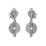 Cartier Himalia Earrings 18K White Gold Diamond Drop 0004126