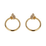 Cartier Hindu Floral Diamond Vintage 18k Yellow Gold Hoop Earrings 0004010