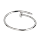 Cartier Juste un Clou 18K White Gold Classic Bracelet with Diamonds, Size 15 0003957