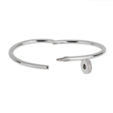 Cartier Juste un Clou 18K White Gold Classic Bracelet with Diamonds, Size 15 0003957