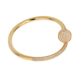 Cartier Juste un Clou 18K Yellow Gold Full Pave Diamond Nail Bangle Bracelet, Size 15 0003940
