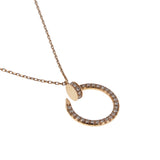 Cartier Juste un Clou Diamond Pendant Necklace 18K Rose Gold 17462e8ea