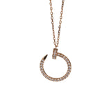 Cartier Juste un Clou Diamond Pendant Necklace 18K Rose Gold 17462e8ea