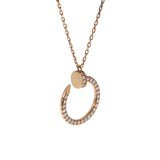 Cartier Juste un Clou Diamond Pendant Necklace 18K Rose Gold 17462e8ea