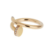 Cartier Juste un Clou Ring, Classic Model — 18K Rose Gold & Diamonds 0003942