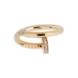 Cartier Juste un Clou Ring, Classic Model — 18K Rose Gold & Diamonds 0003942