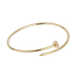 Cartier Juste un Clou Small 18k Yellow Gold Diamond Bracelet Size 17 0004194