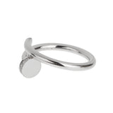 Cartier Juste un Clou White Gold Diamond Ring Classic Model Sz 62 0004124