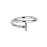 Cartier Juste un Clou White Gold Diamond Ring Classic Model Sz 62 0004124