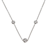 Cartier Léger d'Amour Diamond Station Necklace 18k White Gold 0004030