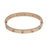 Cartier Love Bracelet Classic 10 Diamond 18 Rose Gold Sz 16