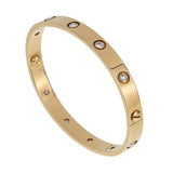 Cartier LOVE 10 Diamonds 18K Yellow Gold Size 17 Classic Bracelet 0004091