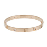 Cartier Love Classic Bracelet — 18K Rose Gold, 4 Diamonds, Size 17 0003962