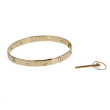 Cartier Love Series Vintage 18k Yellow Gold Bangle Bracelet 7" 0003854